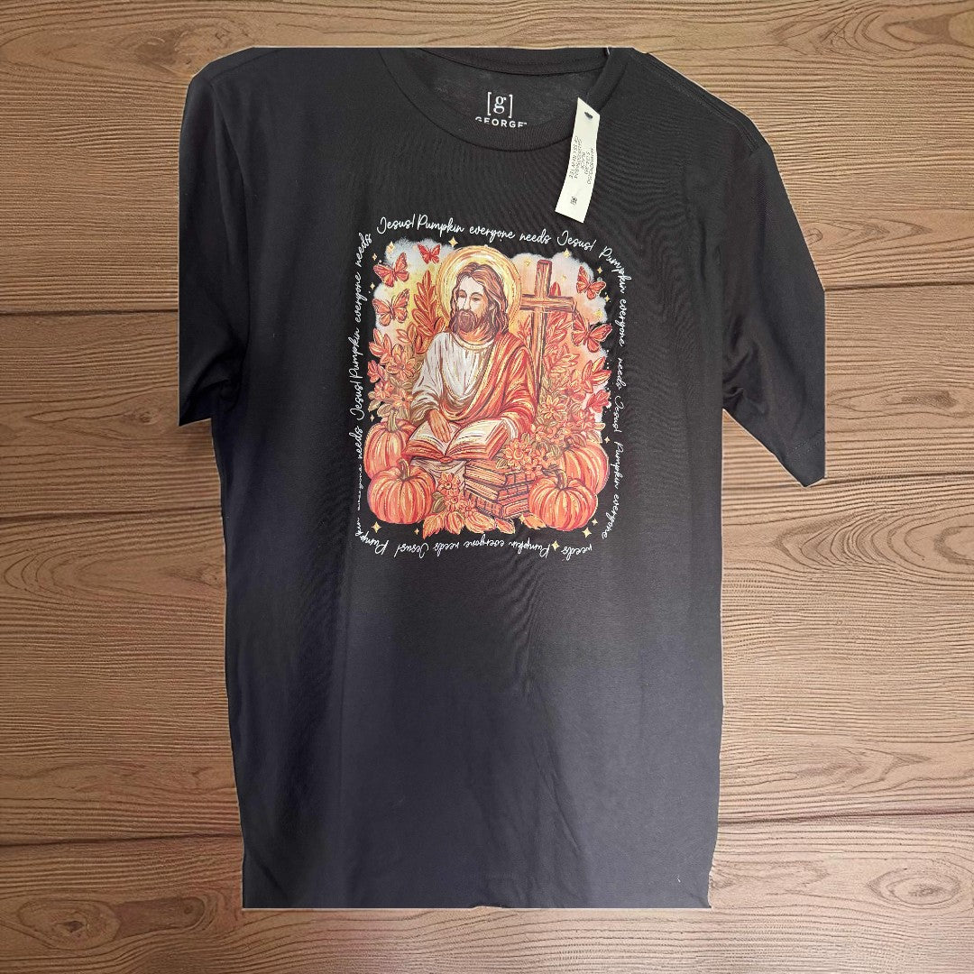 short sleeve tee shirt pumpkin everyone need jesus