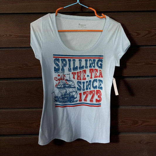 short sleeve tee shirt spilling the tea since 1773